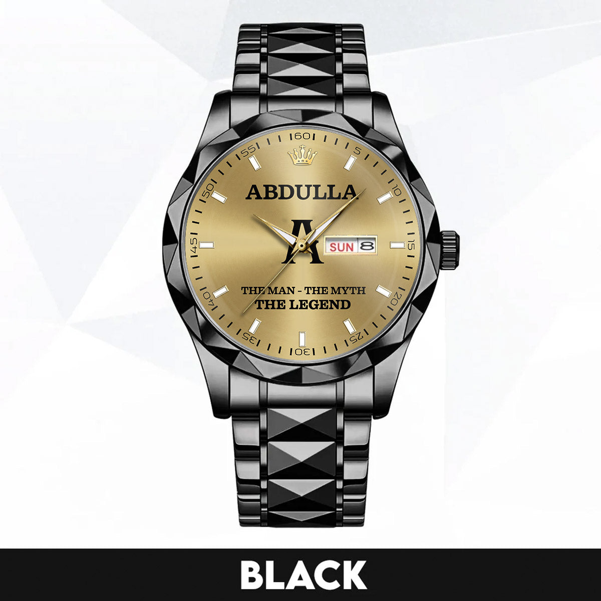 ABDULLA A1506-02 Personalized Engraved Luxury Alloy Watch for Men