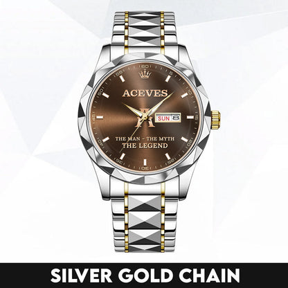 ACEVES A1506-01 Personalized Engraved Luxury Alloy Watch for Men