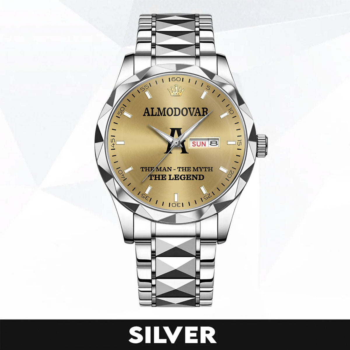 ALMODOVAR A1506-02 Personalized Engraved Luxury Alloy Watch for Men