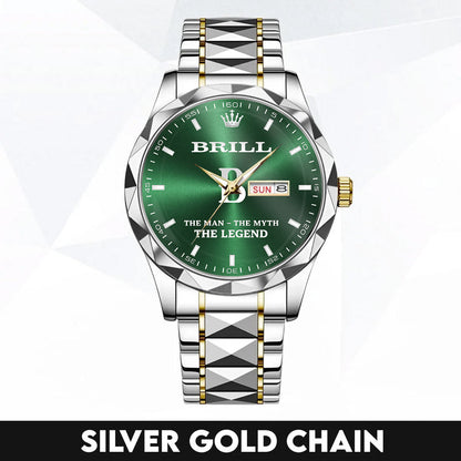 BRILL A1506-03 Personalized Engraved Luxury Alloy Watch for Men