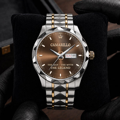 CAMARILLO A1506-01 Personalized Engraved Luxury Alloy Watch for Men