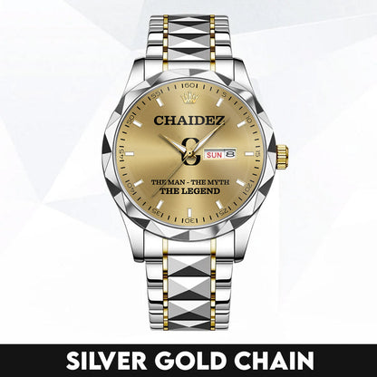 CHAIDEZ A1506-02 Personalized Engraved Luxury Alloy Watch for Men