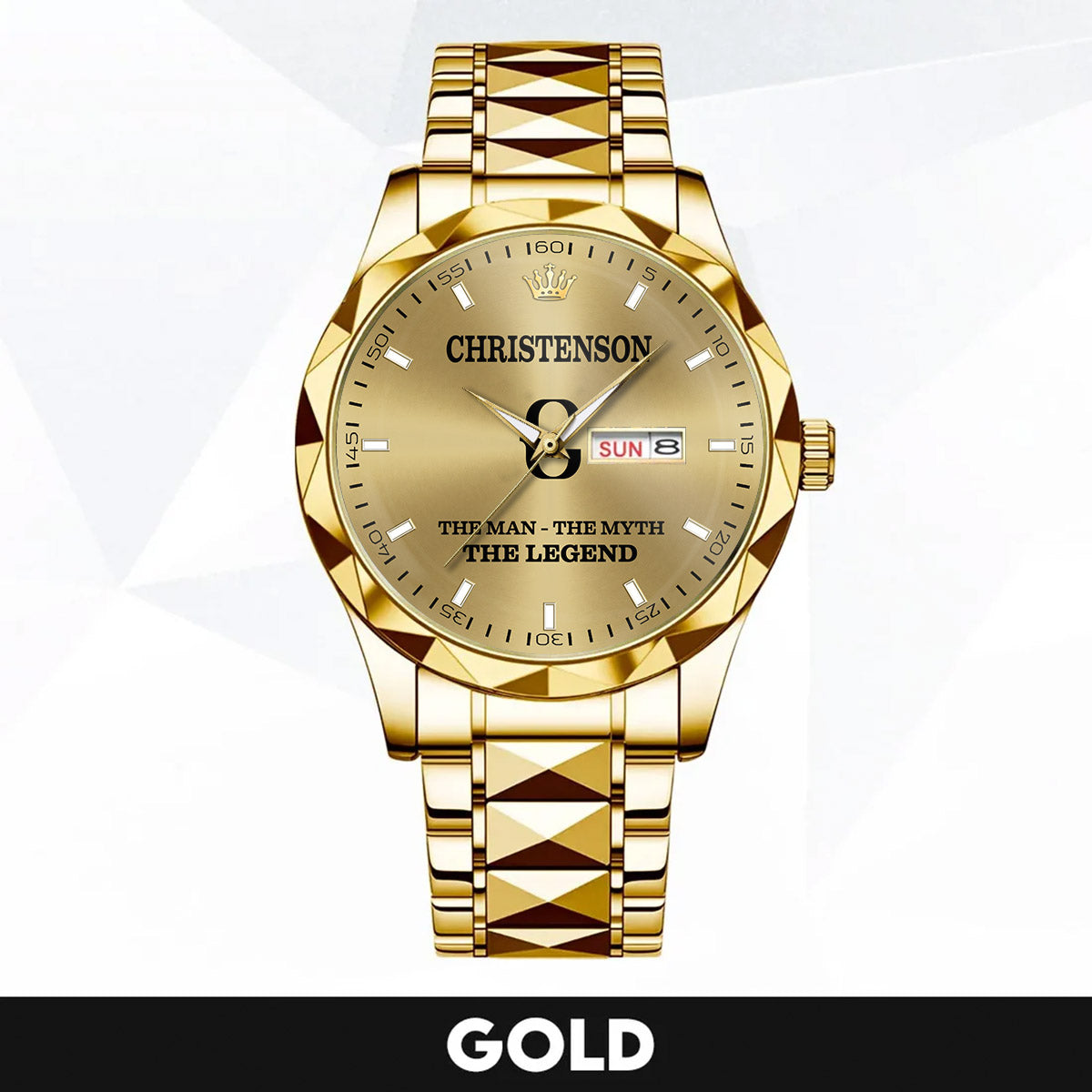 CHRISTENSON A1506-02 Personalized Engraved Luxury Alloy Watch for Men