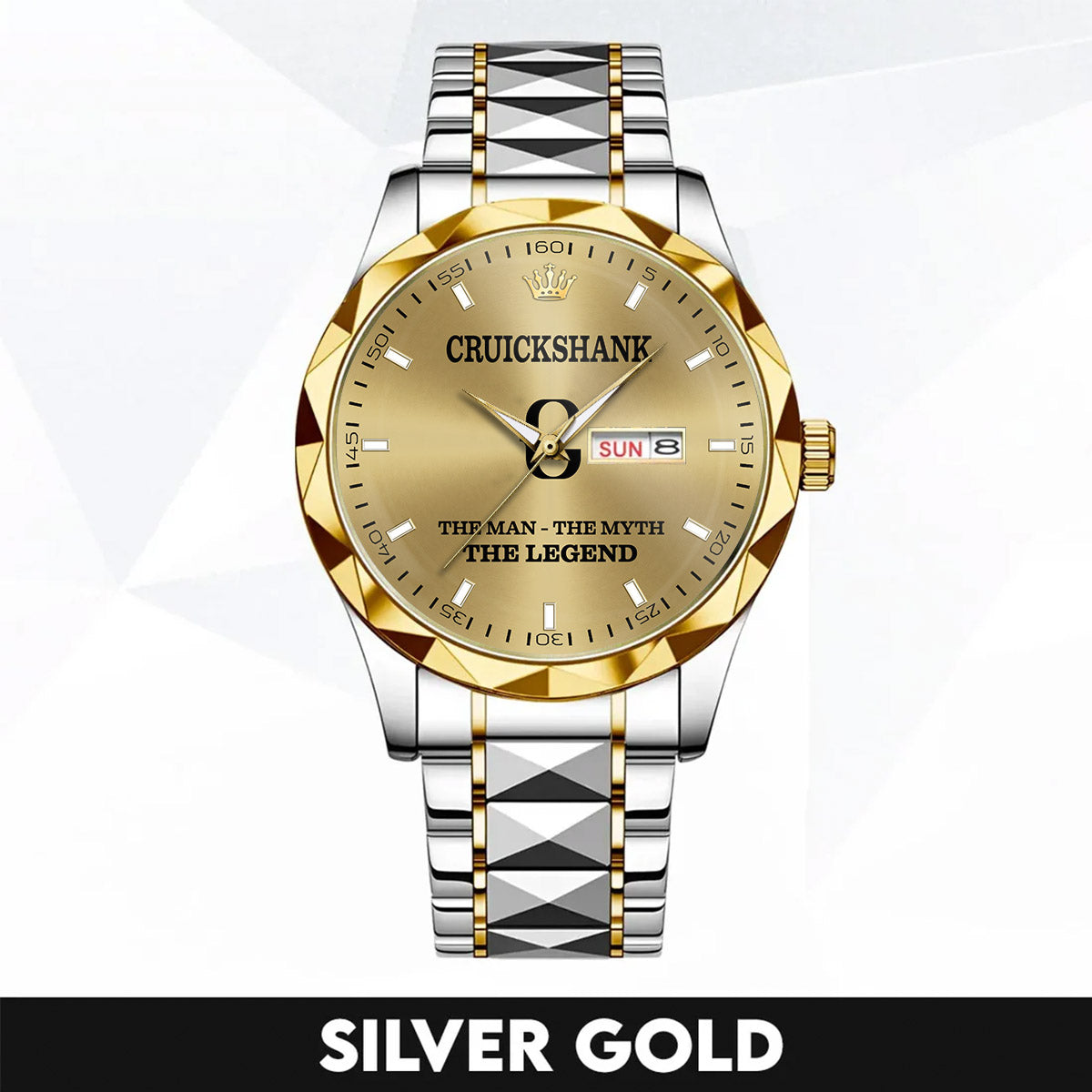 CRUICKSHANK A1506-02 Personalized Engraved Luxury Alloy Watch for Men