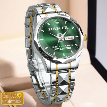 DANTE A1506-03 Personalized Engraved Luxury Alloy Watch for Men