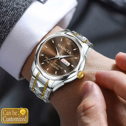 GARCIA A1506-01 Personalized Engraved Luxury Alloy Watch for Men