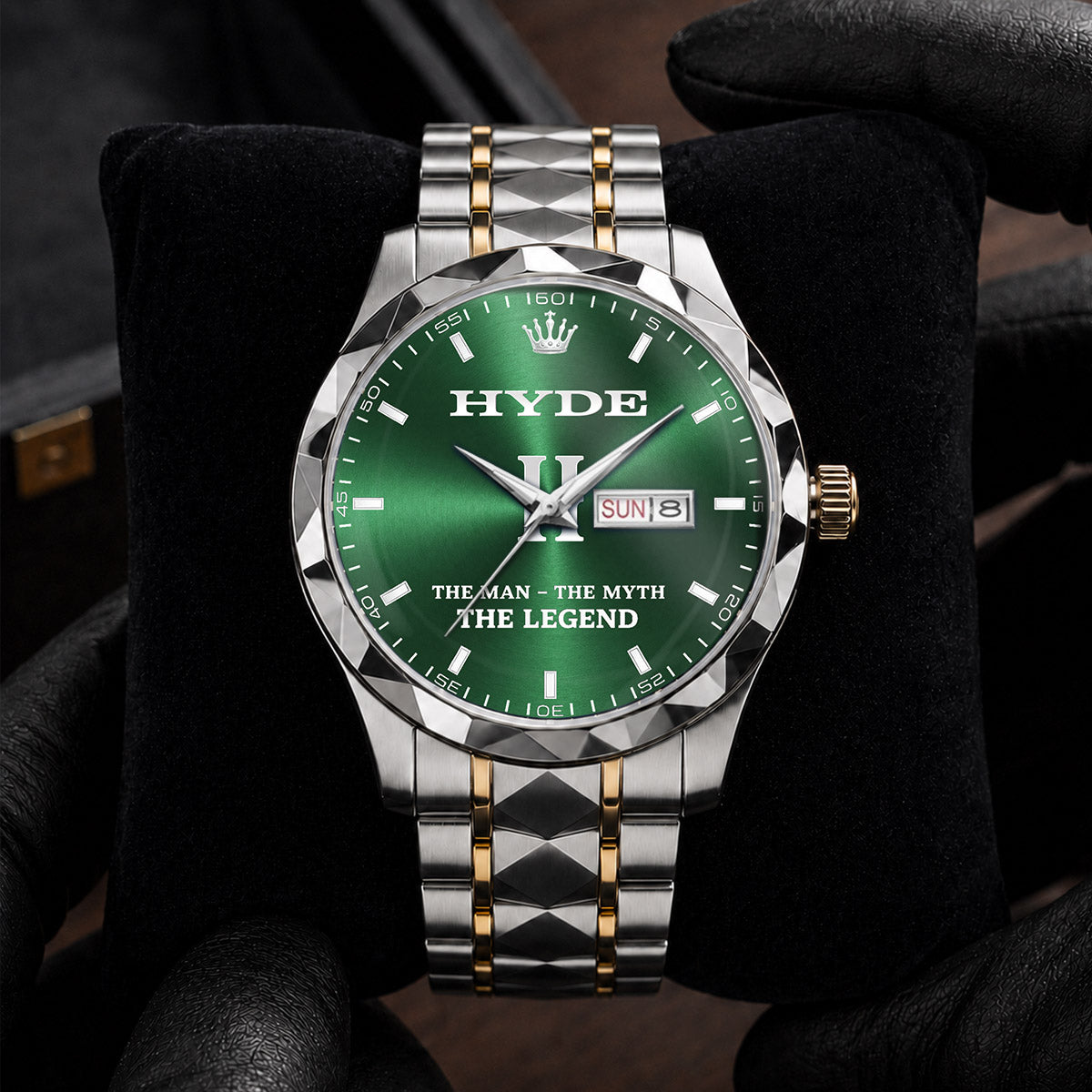HYDE A1506-03 Personalized Engraved Luxury Alloy Watch for Men