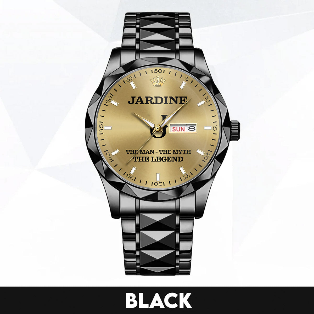 JARDINE A1506-02 Personalized Engraved Luxury Alloy Watch for Men