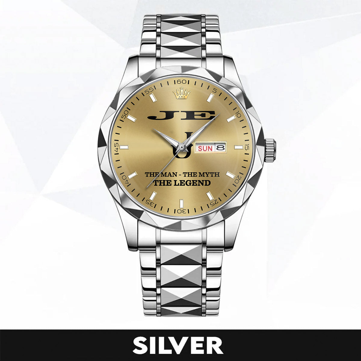 JE A1506-02 Personalized Engraved Luxury Alloy Watch for Men