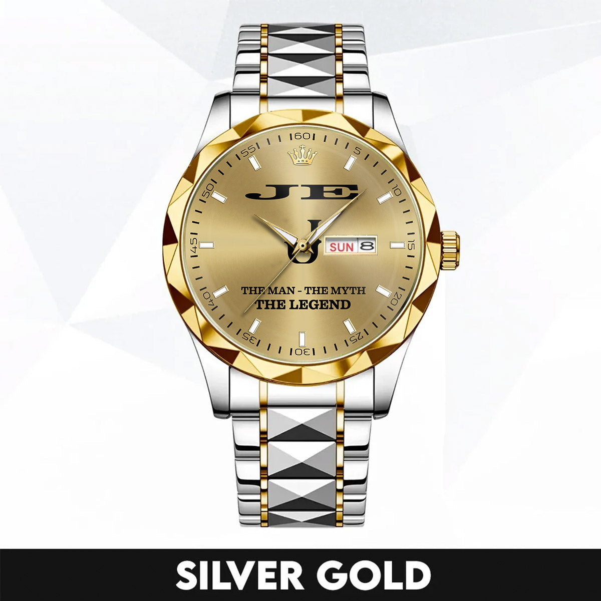 JE A1506-02 Personalized Engraved Luxury Alloy Watch for Men