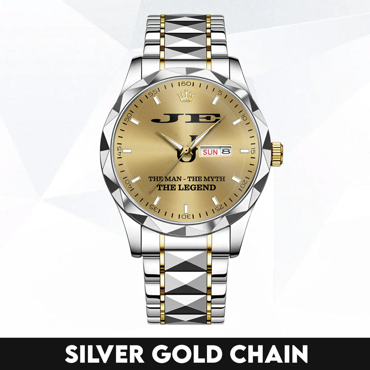 JE A1506-02 Personalized Engraved Luxury Alloy Watch for Men