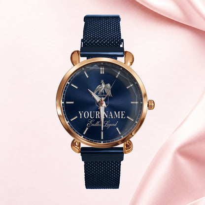 NameStyled A1506 Custom Engraved Mesh Strap Quartz Watch