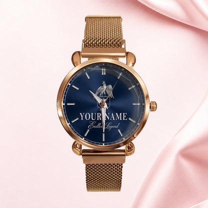 NameStyled A1506 Custom Engraved Mesh Strap Quartz Watch