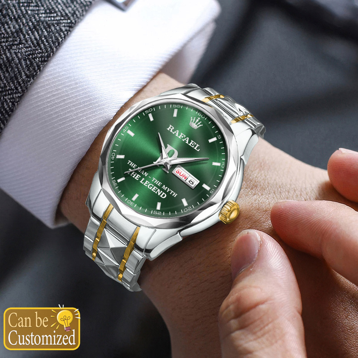 RAFAEL A1506-03 Personalized Engraved Luxury Alloy Watch for Men