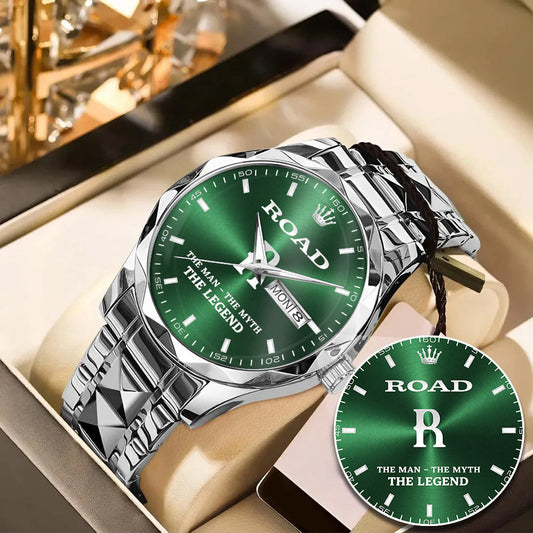 ROAD A1506-03 Personalized Engraved Luxury Alloy Watch for Men