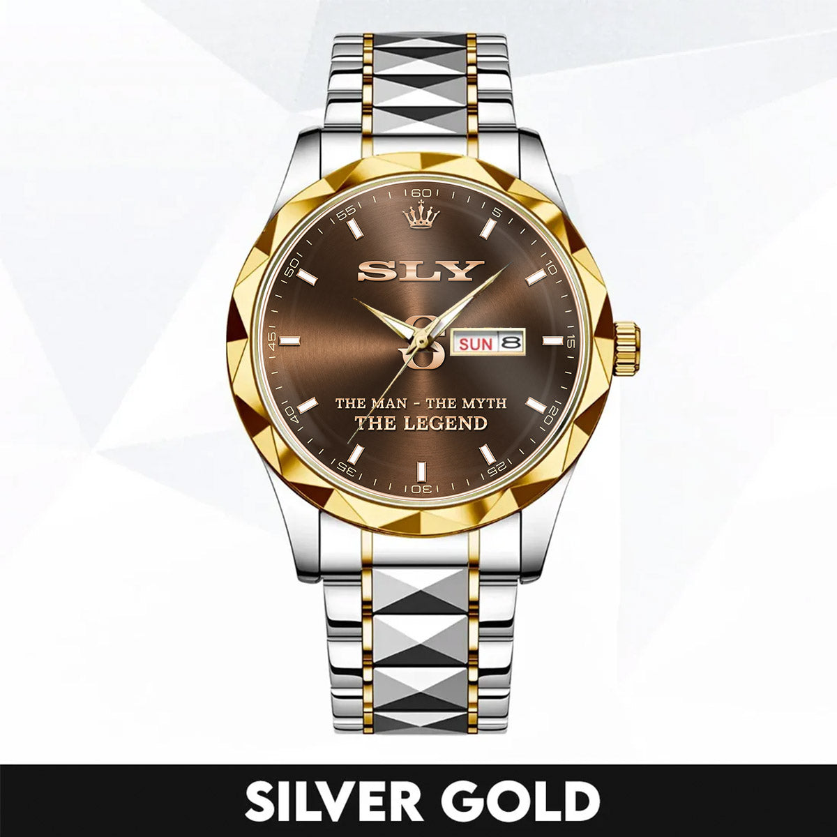 SLY A1506-01 Personalized Engraved Luxury Alloy Watch for Men