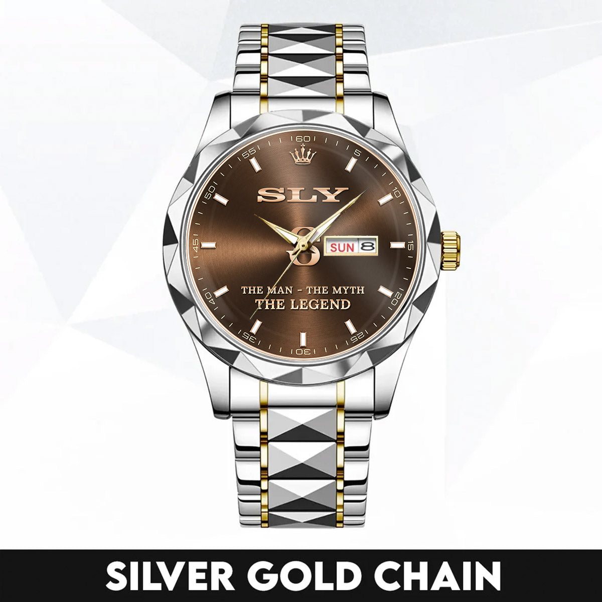 SLY A1506-01 Personalized Engraved Luxury Alloy Watch for Men