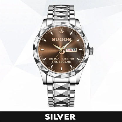 SUGGS A1506-01 Personalized Engraved Luxury Alloy Watch for Men
