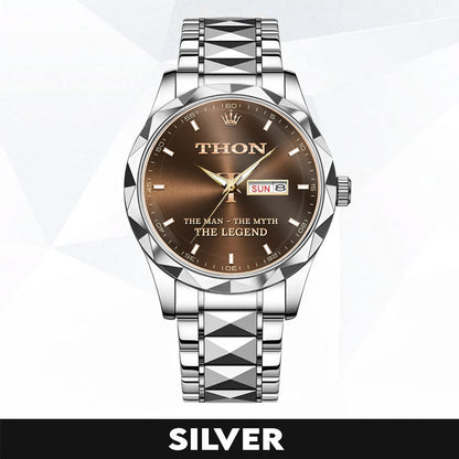 THON A1506-01 Personalized Engraved Luxury Alloy Watch for Men