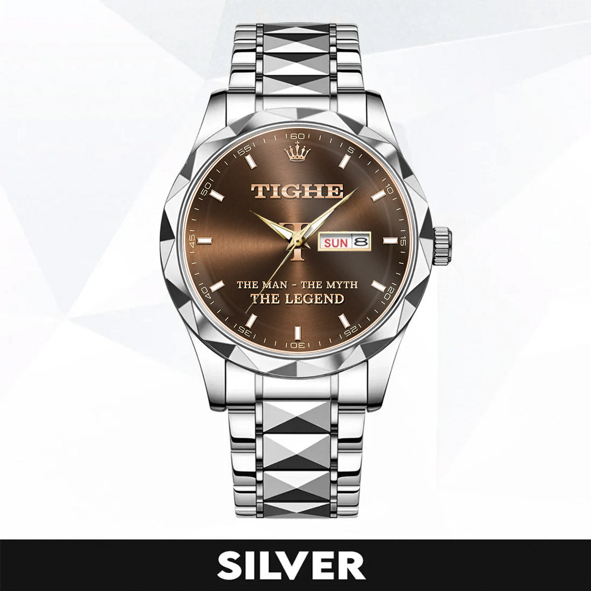 TIGHE A1506-01 Personalized Engraved Luxury Alloy Watch for Men
