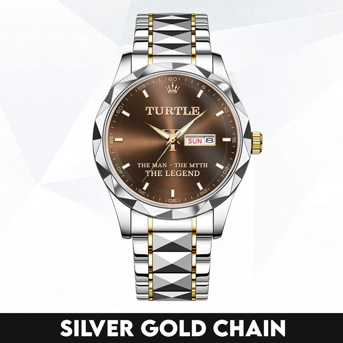 TURTLE A1506-01 Personalized Engraved Luxury Alloy Watch for Men