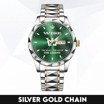WISE A1506-03 Personalized Engraved Luxury Alloy Watch for Men