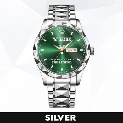 YEE A1506-03 Personalized Engraved Luxury Alloy Watch for Men
