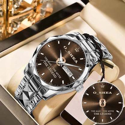 O-SHEA A1506-01 Personalized Engraved Luxury Alloy Watch for Men