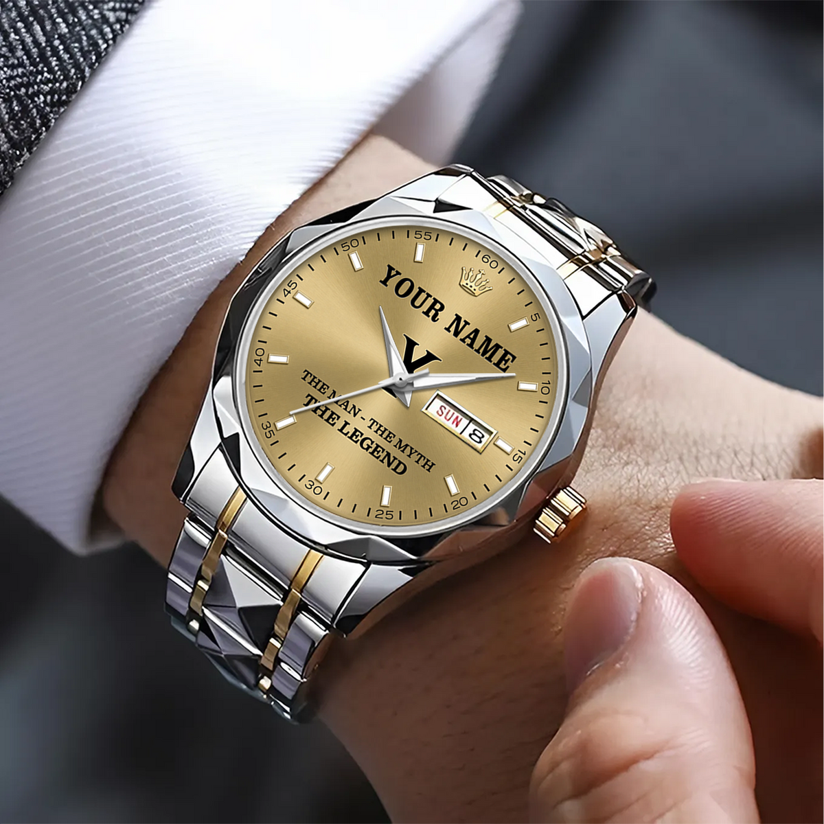NameStyled A1506-02 Custom Engraved & Personalized Watches for Men