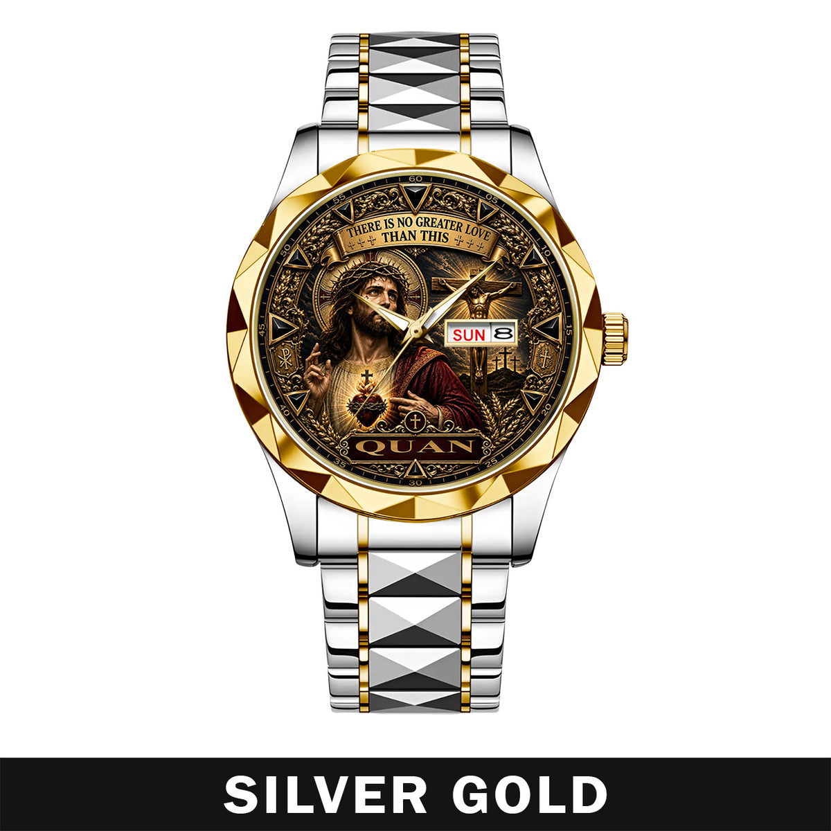 QUAN A1506-04 Personalized Watch There Is No Greater Love Than This